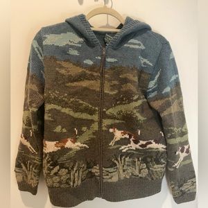 Lauren Ralph Lauren Hand Knit Zip Hoodie P/M